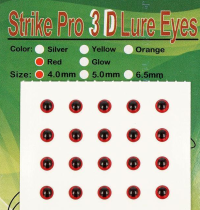 Очі Strike Pro 3D для воблера 4мм червоні(25шт)