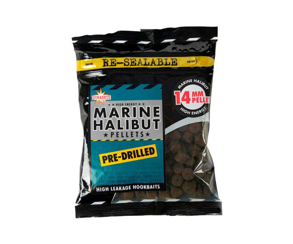 Пеллетс Dynamite Baits Marine Halibut Pre-Drilled Pellets 14мм /350г