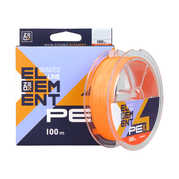 Шнур ZEOX Element PE X4 Orange 100м #3.0