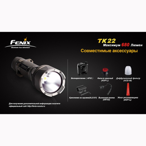 Фонарь Fenix TK22 Cree XM-L2 (U2) grey
