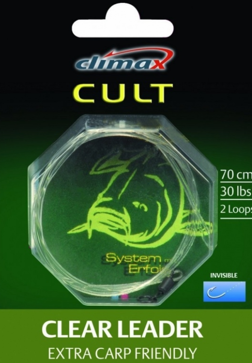 Повідець Climax Cult Clear Leader 70см 30lbs 