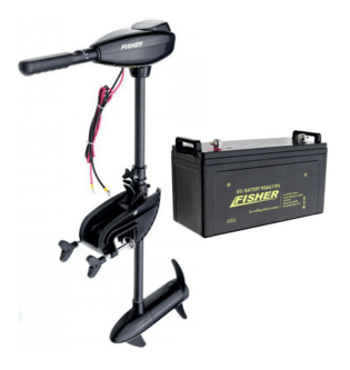 Электромотор для троллинга Fisher 32+аккумулятор гел 90Ah