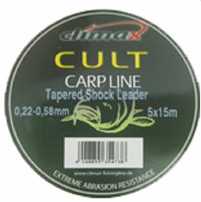 Шок-лидер конический Climax Cult Tap.Shock Leader 5x15м