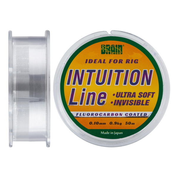 Волосінь Brain Intuition 50m 0,10 mm #0,35 0,9 kg 1,9 lb ц.: clear