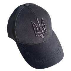 Кепка військова ЗСУ герб чорна (RA8962)