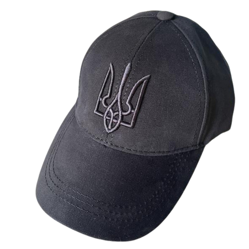 Кепка військова ЗСУ герб чорна (RA8962)