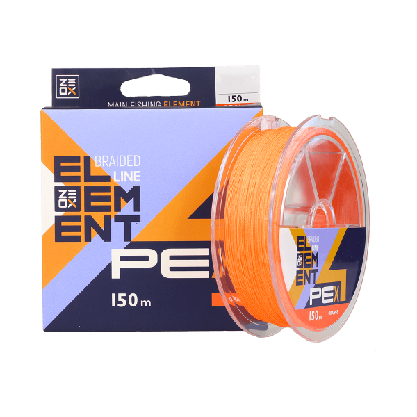 Шнур ZEOX Element PE X4 Orange 150м #0.6