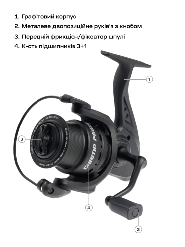 Катушка Brain Champ Feeder 6000 3+1BB 4.8:1