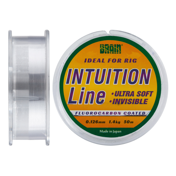 Волосінь Brain Intuition 50m 0,126 mm #0,6 1,4 kg 3,1 lb ц.: clear