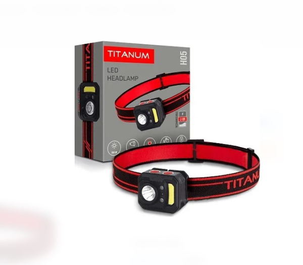 Налобний світлодіодний ліхтарик Titanum H05 250lm 6500k