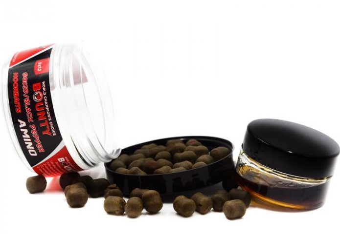 Бойлы Bounty насадочные в ДИПИ серия AMINO "SQUID / BLACK PEPPER"