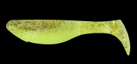 SILK, CHARTREUSE-ORANGE, BLACK GLITTER