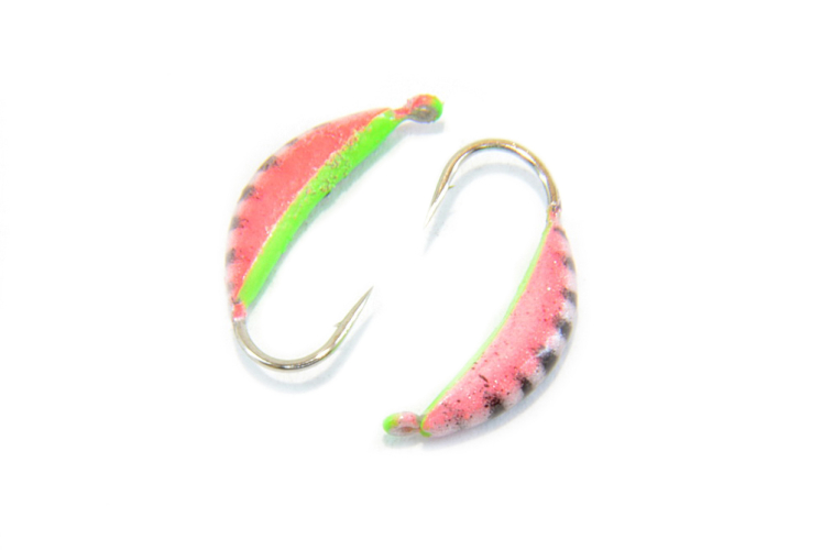 Мормышка вольфрамовая Банан крашеный 4мм (Полосатый)