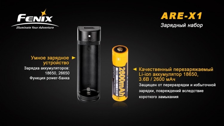 Зарядное устройство Fenix ARE-X1 (с аккумулятором)