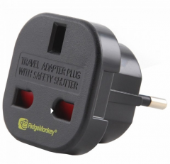 Переходник Ridge Monkey Vault UK 3 pin to EU 2 pin Travel Adaptor