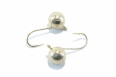 Мормышка вольфрамовая Шар с ушком 6мм (серебро)