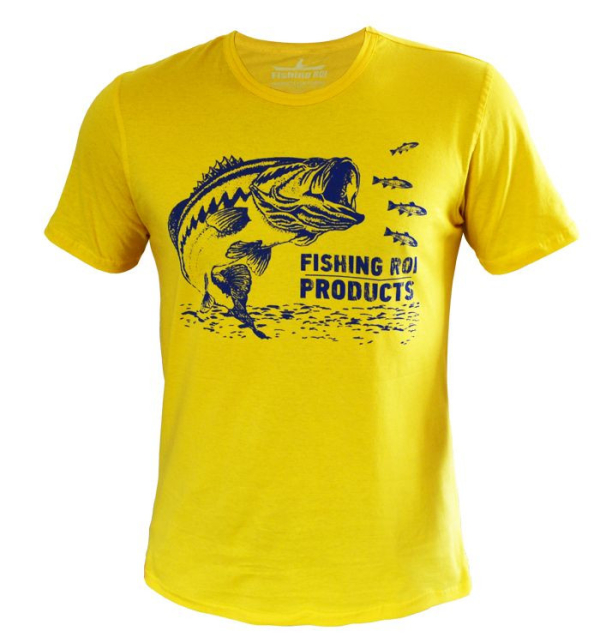 Футболка Fishing ROI BASS жёлтая