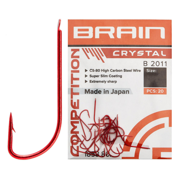 Крючок Brain Crystal B2011 #16 (20 шт/уп) ц:red