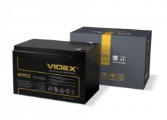 Акумулятор свинцево-кислотний Videx 6FM12 12V /12Ah color box 1/8