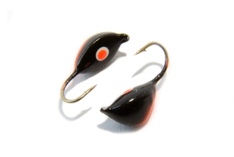 Мормышка вольфрамовая "Мидия с петелькой 46" 4мм (чёрный)