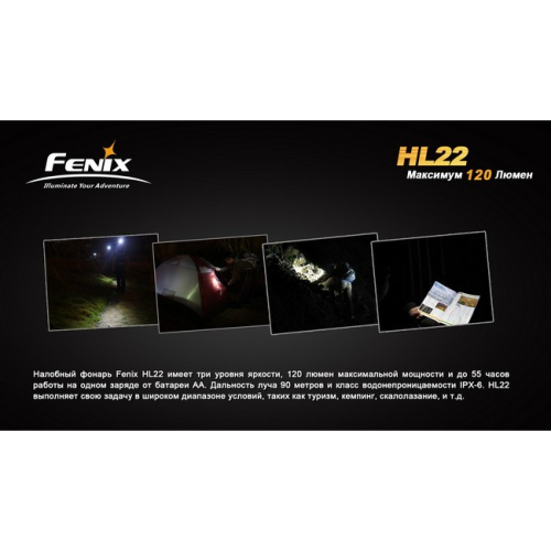 Фонарь Fenix HL22 Cree XP-E (R4 зеленый)