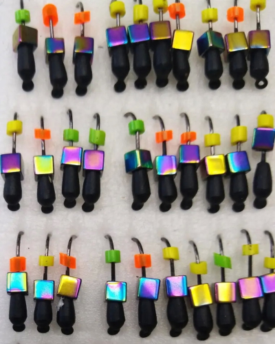 Блешня вольфрамова "крапля" з кубиком хамелеон 2мм/0.21г