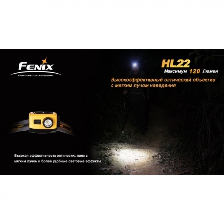 Фонарь Fenix HL22 Cree XP-E (R4 желтый)