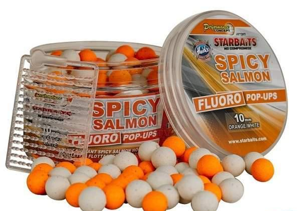 Бойли Starbaits Spicy salmon Pop-Up Fluo