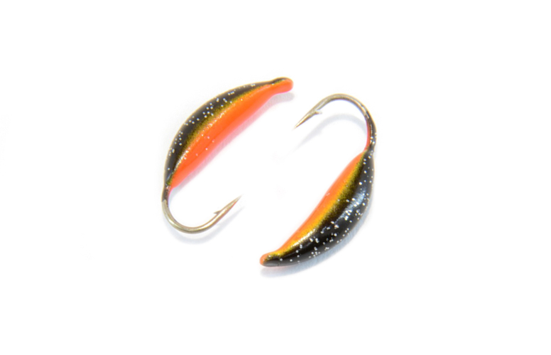 Мормышка вольфрамовая Банан 3мм (черно-оранжевый)