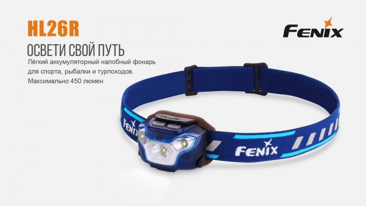 Налобний ліхтар Fenix HL26R XP-G2 (R5) (жовтий, синій, чорний)