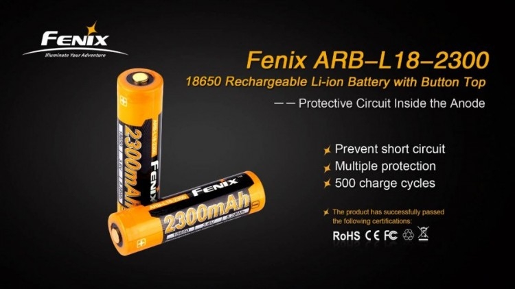 Акумулятор 18650 Fenix ARB-L2-2300 (2300mAh)
