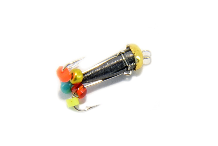 Блешня вольфрамова Відьма 3мм (синій із золотою коронкою)