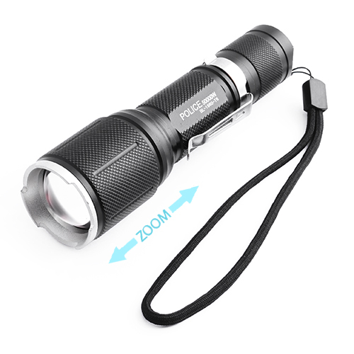 Ліхтар Police 1860-T6, ЗУ 220V /12V, 1x18650, zoom, Box