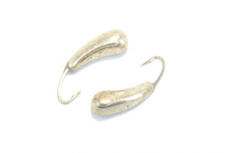 Блешня вольфрамова башмачек з отвором 3 мм (срібло)