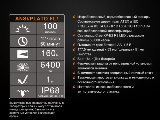 Фонарь Fenix SE10 Cree XP-E2 (R3)