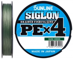 Шнур Sunline Siglon PE х4 300м темно-зеленый