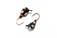 Блешня вольфрамова Крапля фарбована в точку 3 мм (Чорна)