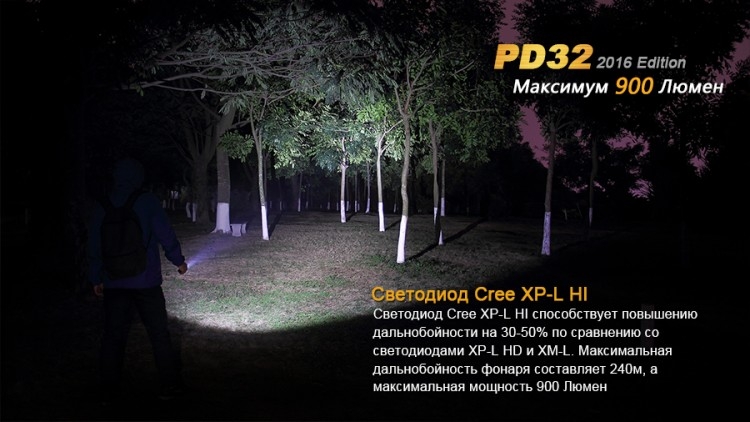 Фонарь Fenix PD32 Cree XP-L HI white LED