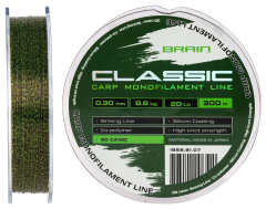 Леска Brain Classic Carp Line 3D (camo) 300m 0.30mm 20lb 8.8kg