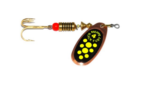 Блесна Mepps Black Fury медь/салатовые точки