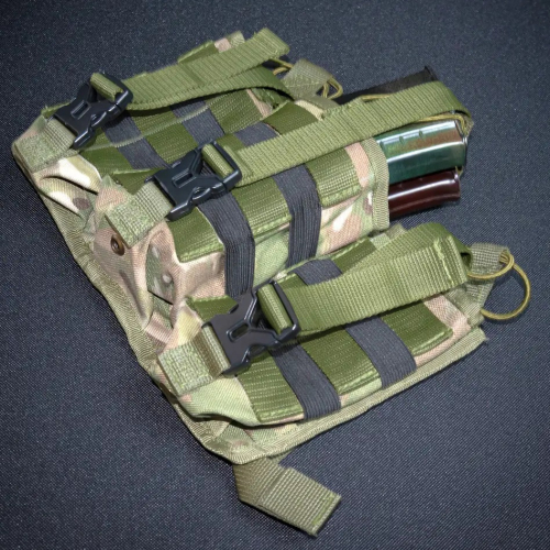 Подсумок для 6 магазинов АК Kirasa из кордуры мультикам (KI244)