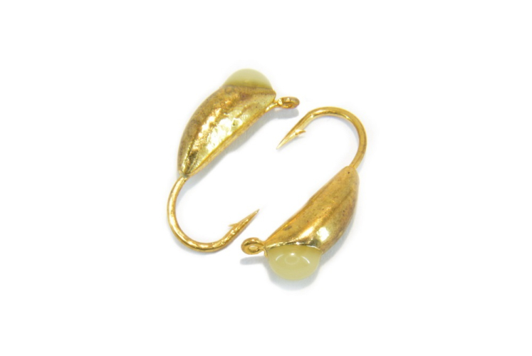 Блешня вольфрамова Банан з фосфором 3мм (золото)