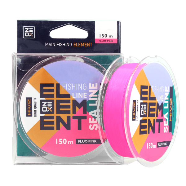 Волосінь ZEOX Hi-Viz Element Sea 150м Fluo Pink 0.285мм