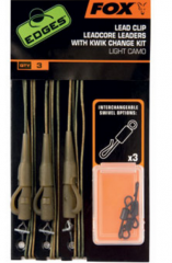 Набор готовых оснасток с клипсой Fox Edges Lead Clip Leadcore Dark Camo