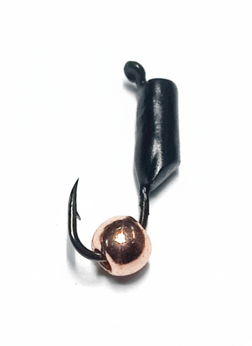 Мормишка вольфрамова Цвяхокулька 2мм 0.35г, колір: чорний шар мідний Gamakatsu F11