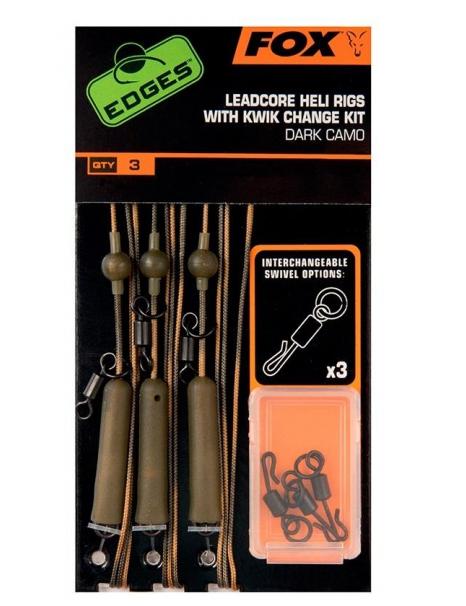 Готова оснащення Fox Ready Tied Submerge Leaders - Edges Brown 30lb HR 
