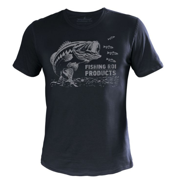 Футболка Fishing ROI BASS тёмно-серая