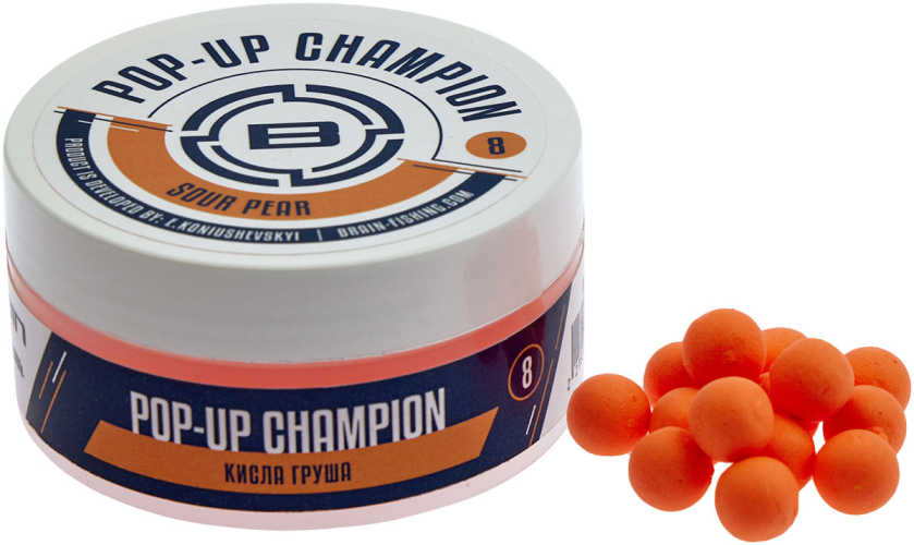Бойлы Brain Champion Pop-Up Sour Pear (груша) 8mm 34g