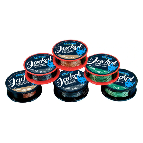Поводковый материал KRYSTON Jackal Semi-Stiff Coated Braid
