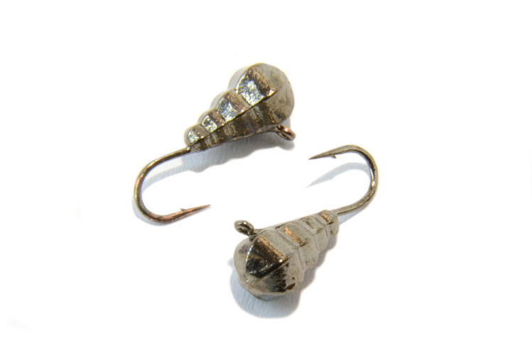 Блешня вольфрамова Крапля гранована з петелькою 4мм (нікель)